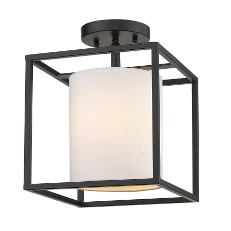 A large image of the Golden Lighting 2243-1SF Black / White