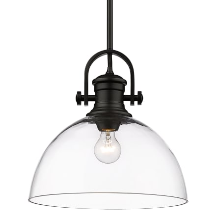 A large image of the Golden Lighting 3118-L CLR Matte Black