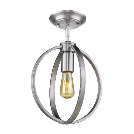 A large image of the Golden Lighting 3167-1SF Pewter
