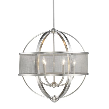 A large image of the Golden Lighting 3167-6 PW-PW Pewter