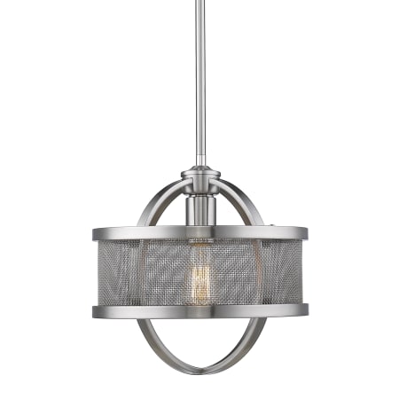 A large image of the Golden Lighting 3167-M1L PW-PW Pewter