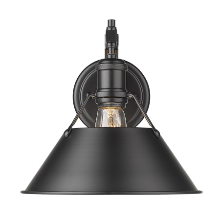 A large image of the Golden Lighting 3306-1W Matte Black