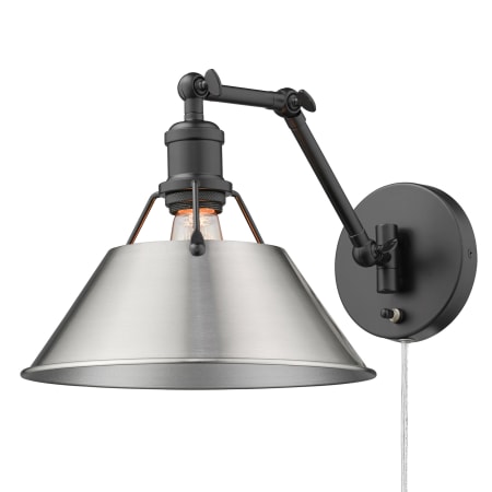 A large image of the Golden Lighting 3306-A1W Matte Black / Pewter