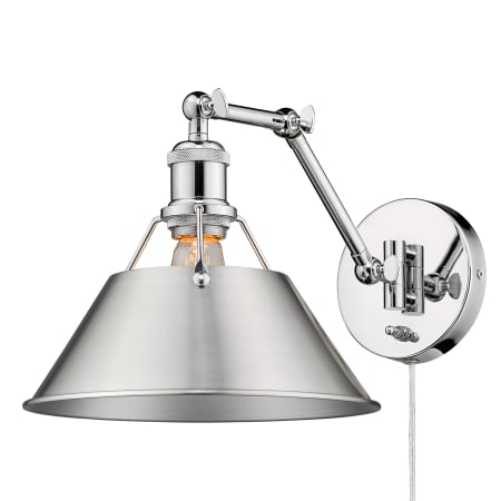 A large image of the Golden Lighting 3306-A1W Chrome / Pewter