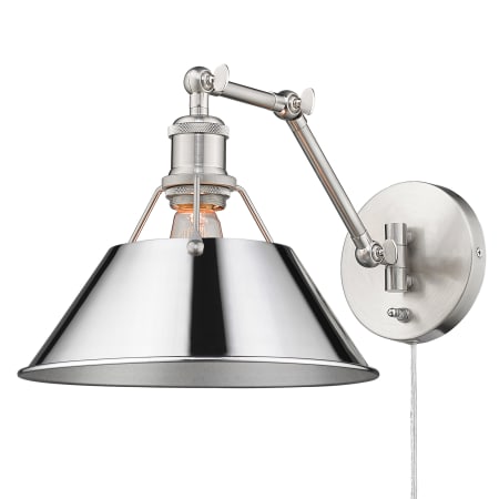 A large image of the Golden Lighting 3306-A1W Pewter / Chrome