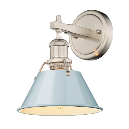 A large image of the Golden Lighting 3306-BA1 PW Pewter / Seafoam