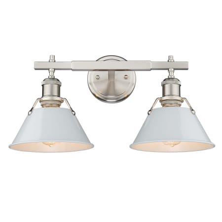 A large image of the Golden Lighting 3306-BA2 DB Pewter