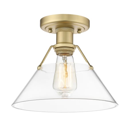 A large image of the Golden Lighting 3306-FM CLR Brushed Champagne Bronze