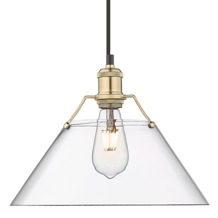 A large image of the Golden Lighting 3306-L CLR Brushed Champagne Bronze
