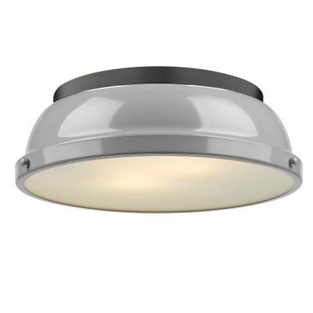 A large image of the Golden Lighting 3602-14-BLK Black / Gray