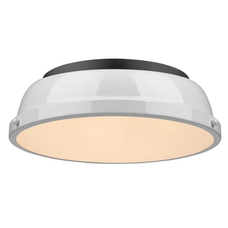 A large image of the Golden Lighting 3602-14-BLK Black / White