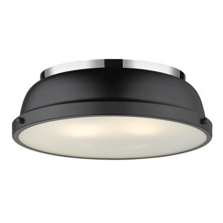 A large image of the Golden Lighting 3602-14 BLK Chrome