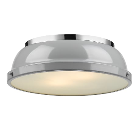 A large image of the Golden Lighting 3602-14-CH Chrome / Gray