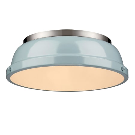 A large image of the Golden Lighting 3602-14 Pewter / Seafoam