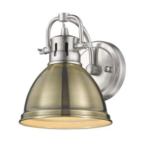 A large image of the Golden Lighting 3602-BA1 Pewter / Aged Brass