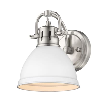 A large image of the Golden Lighting 3602-BA1 Pewter / Matte White