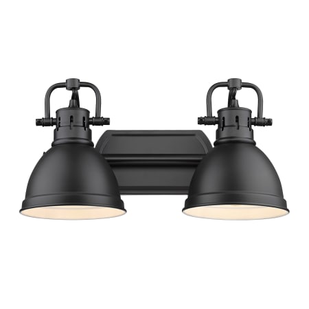 A large image of the Golden Lighting 3602-BA2 BLK Matte Black / Matte Black