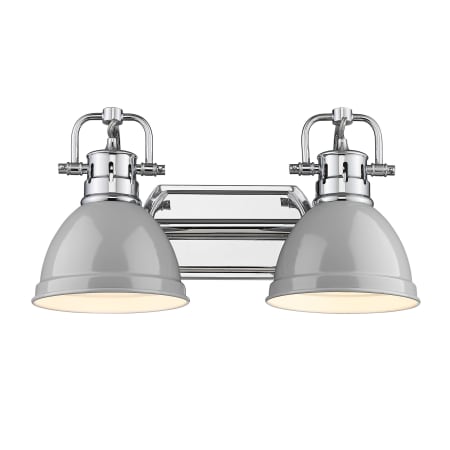 A large image of the Golden Lighting 3602-BA2 CH Chrome / Gray