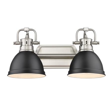 A large image of the Golden Lighting 3602-BA2 PW Pewter / Matte Black