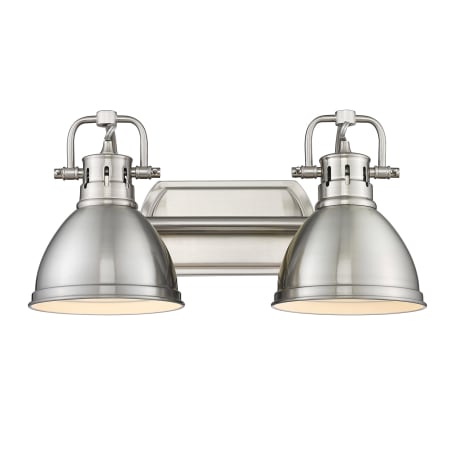 A large image of the Golden Lighting 3602-BA2 PW Pewter / Pewter