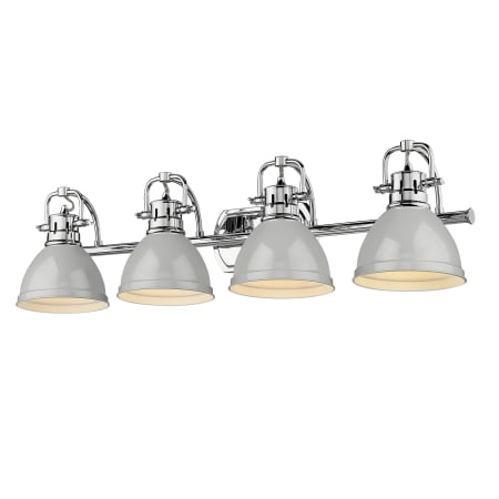 A large image of the Golden Lighting 3602-BA4 Chrome / Gray