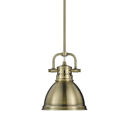 A large image of the Golden Lighting 3604-M1L AB Aged Brass / Aged Brass
