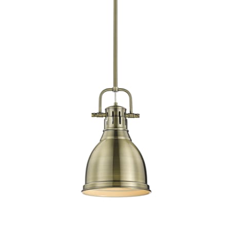 A large image of the Golden Lighting 3604-S-AB Aged Brass / Aged Brass