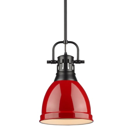 A large image of the Golden Lighting 3604-S-BLK Black / Red