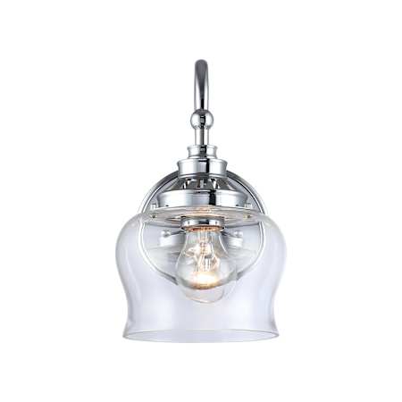 A large image of the Golden Lighting 3610-1W CLR Chrome