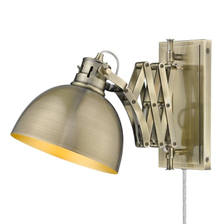 A large image of the Golden Lighting 3824-A1W Aged Brass / Aged Brass