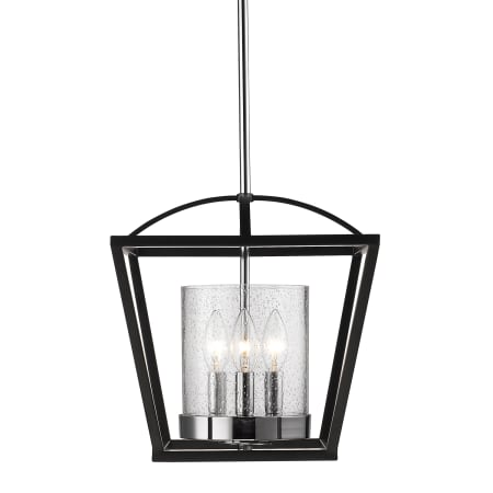 A large image of the Golden Lighting 4309-SF BLK-SD Black