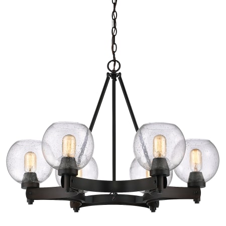 A large image of the Golden Lighting 4855-6-SD Rubbed Bronze