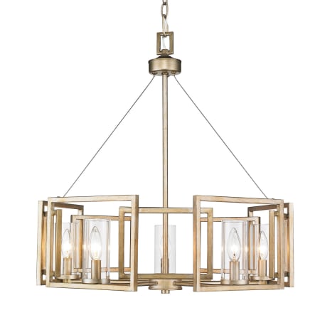 A large image of the Golden Lighting 6068-5 White Gold