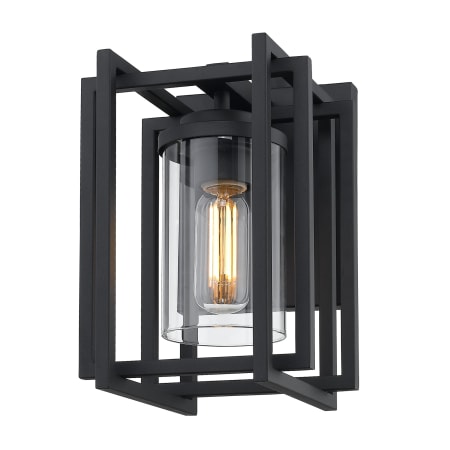 A large image of the Golden Lighting 6071-OWS Natural Black / Clear