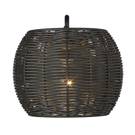 A large image of the Golden Lighting 6074-OWM Natural Black