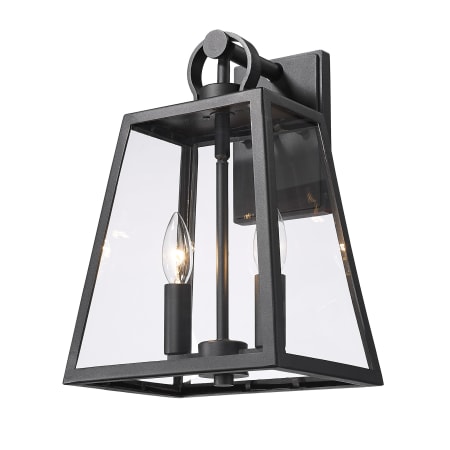 A large image of the Golden Lighting 6082-OWM CLR Natural Black