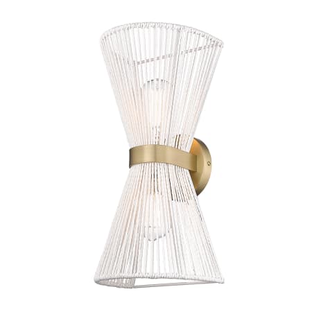 A large image of the Golden Lighting 6938-2W WR Brushed Champagne Bronze