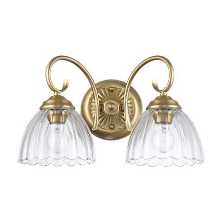 A large image of the Golden Lighting 6952-BA2 CLR Brushed Champagne Bronze