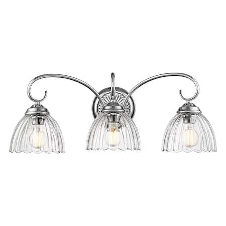 A large image of the Golden Lighting 6952 BA3 CLR Pewter