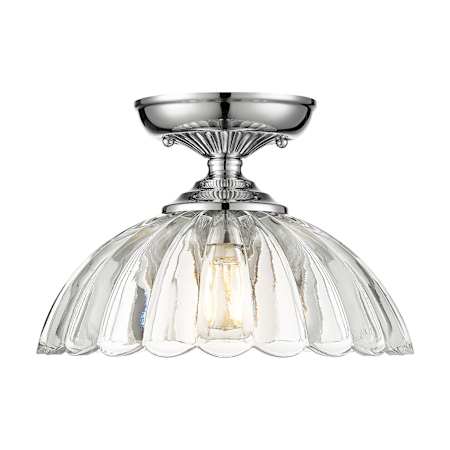 A large image of the Golden Lighting 6952-SF CLR Pewter