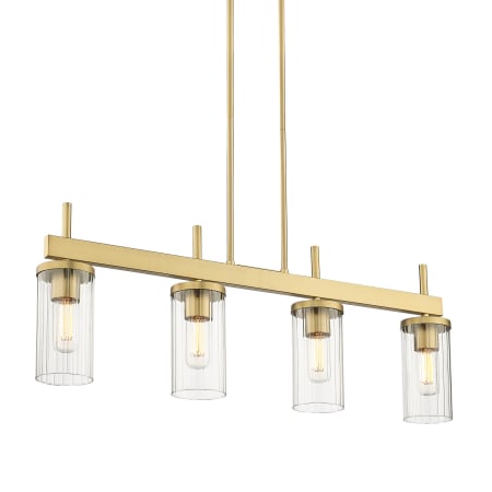 A large image of the Golden Lighting 7011-LP Brushed Champagne Bronze / Clear
