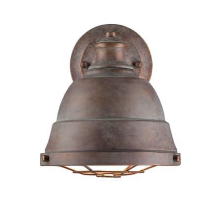 A large image of the Golden Lighting 7312-1W Copper Patina