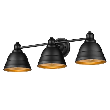 A large image of the Golden Lighting 7313-BA3 Matte Black