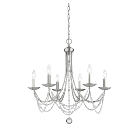 A large image of the Golden Lighting 7644-6 Pewter