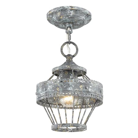 A large image of the Golden Lighting 7856-1SF Blue Verde Patina