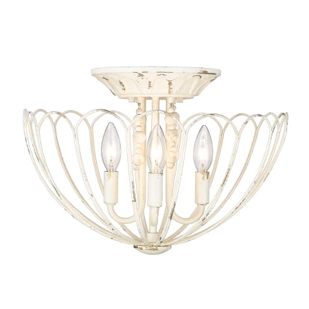 A large image of the Golden Lighting 7862-SF Vintage Parisian White