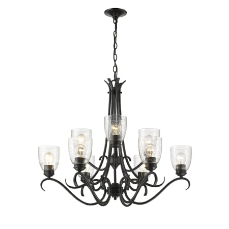 A large image of the Golden Lighting 8001-9 BLK-SD Golden Lighting 8001-9 BLK-SD