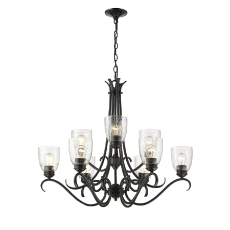 A large image of the Golden Lighting 8001-9 BLK-SD Golden Lighting 8001-9 BLK-SD