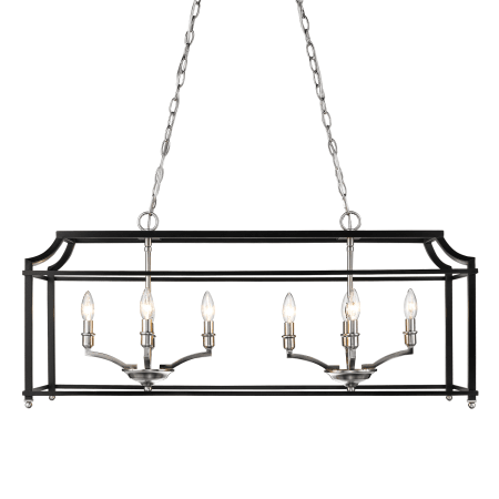 A large image of the Golden Lighting 8401-LP PW Pewter / Black
