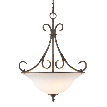 A large image of the Golden Lighting 8606-3P-OP Rubbed Bronze